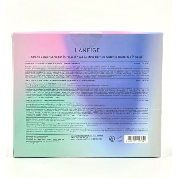 Laneige Strong Barrier Minis Gift Set 4 Pc. Toner Moisturizer Water Bank Cream - Picture 3 of 6
